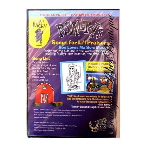 Psalty the Singing Songbook Singalong Fun Songs For Li'l Praisers Volume 1 DVD - Picture 2 of 3